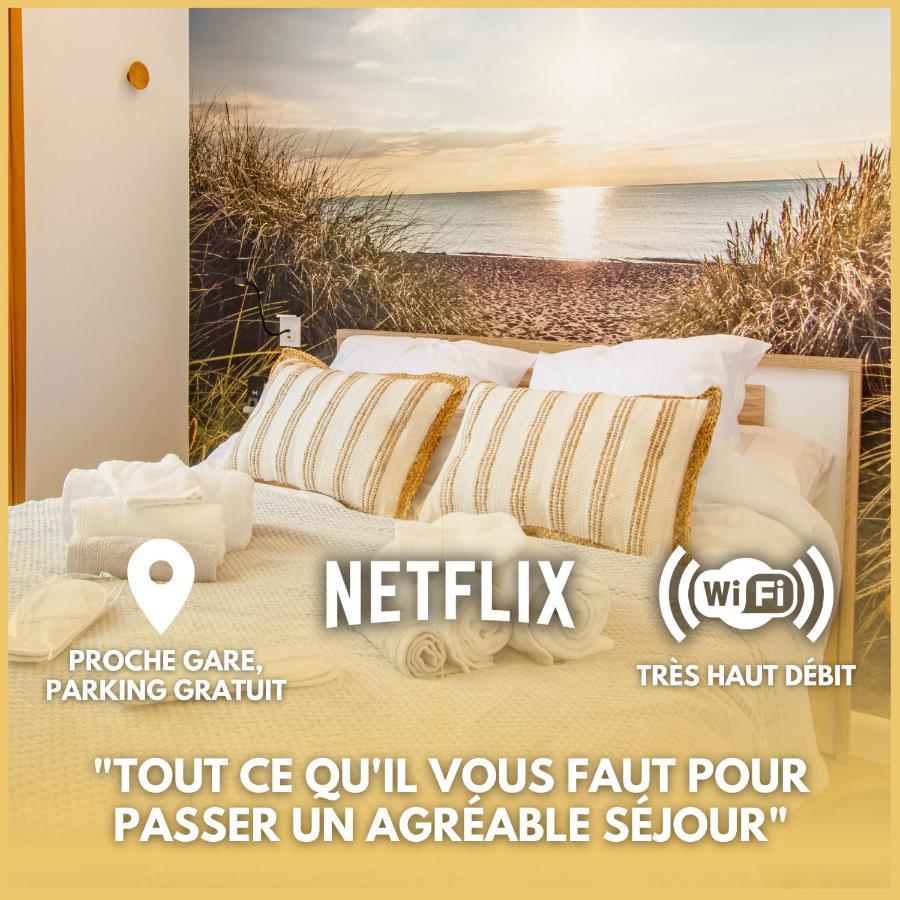 Soleil D'Ete - Netflix & Wifi - Balcon - Climatisation - Parking Gratuit - Check-In 24H24 - Emplacement Velos - Goodmarning ชาลงส์-อ็อง-ชองปาญ ภายนอก รูปภาพ